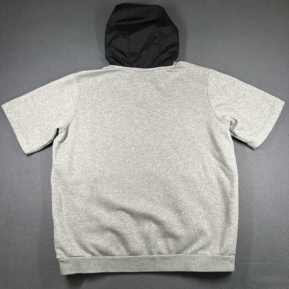 Nike Hoodie Mens XL Gray Short Sleeve Fleece Pullover Swoosh Logo 807410-063 - Picture 13 of 16